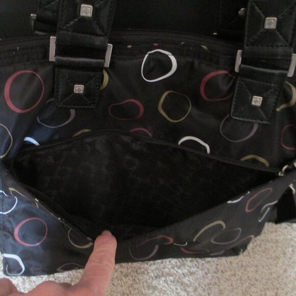 NEW! Kenneth Cole Reaction Black Nylon Handbag/Tote/Purse - Picture 5 of 8